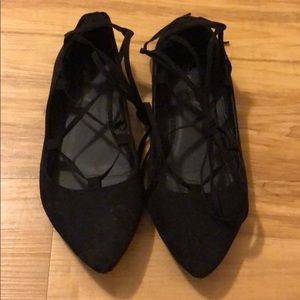 Lace up flats